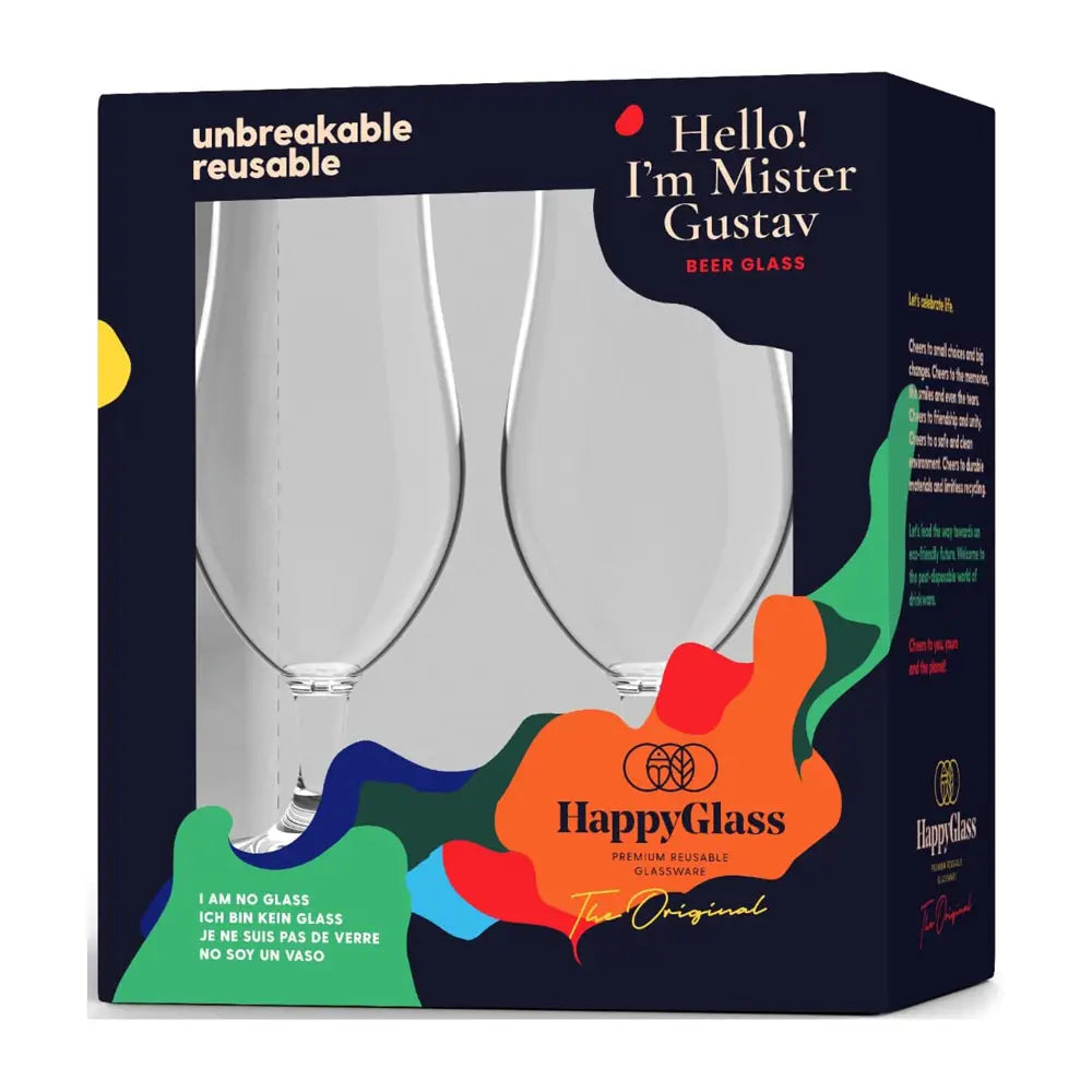 HappyGlass Mr. Gustav Bierglas, onbreekbaar - set van 2
